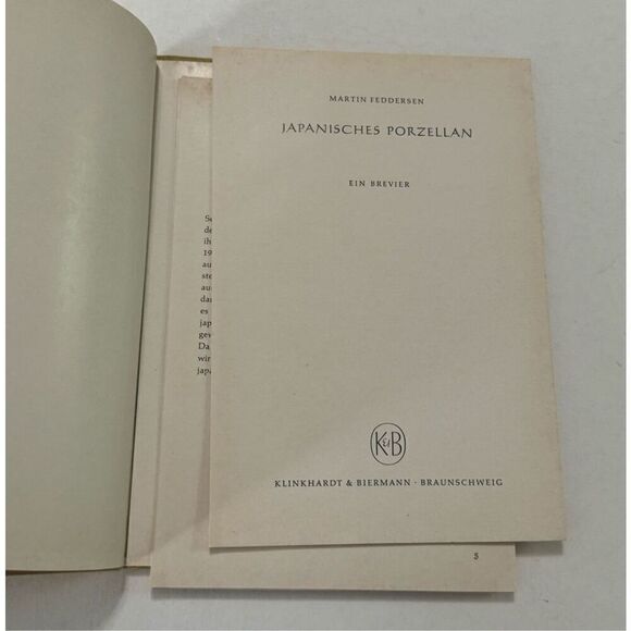 Japanisches Porzellan : Ein Brevier. Martin Feddersen / Brevier-Reihe 1960 - Picture 6 of 8